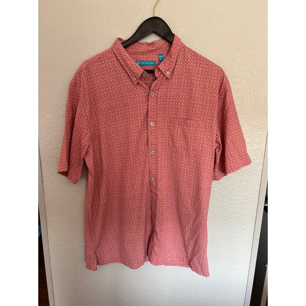 Tori Richard Short Sleeve Button Up Shirt - Size L
